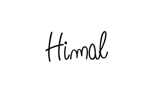 You should practise on your own different ways (Angelique-Rose-font-FFP) to write your name (Himal) in signature. don't let someone else do it for you. Himal signature style 5 images and pictures png
