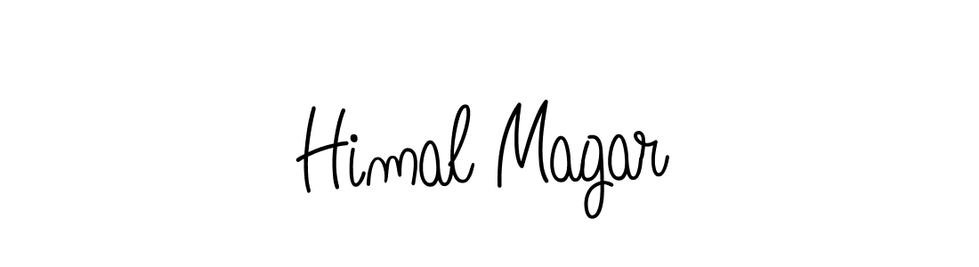 Make a beautiful signature design for name Himal Magar. With this signature (Angelique-Rose-font-FFP) style, you can create a handwritten signature for free. Himal Magar signature style 5 images and pictures png