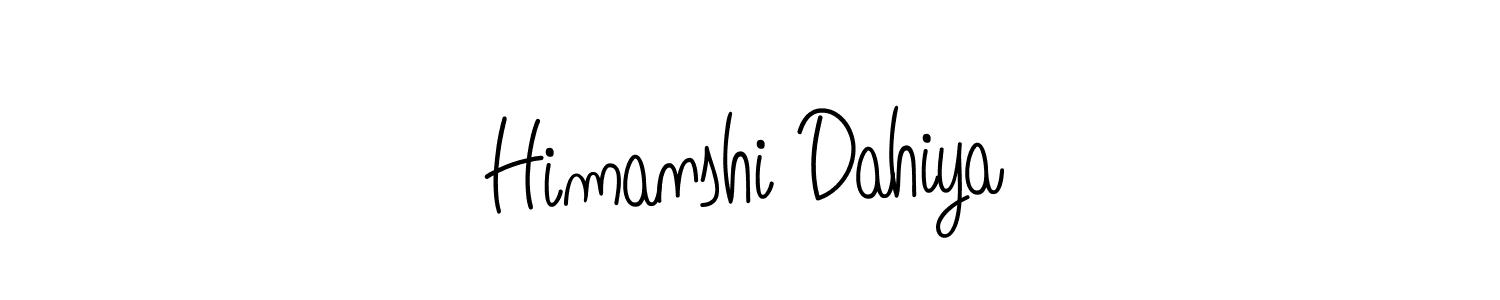 Make a beautiful signature design for name Himanshi Dahiya. With this signature (Angelique-Rose-font-FFP) style, you can create a handwritten signature for free. Himanshi Dahiya signature style 5 images and pictures png