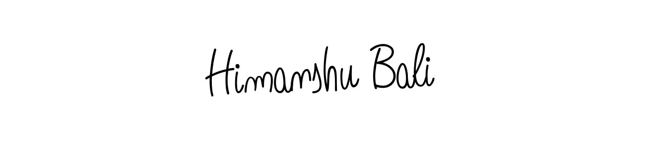The best way (Angelique-Rose-font-FFP) to make a short signature is to pick only two or three words in your name. The name Himanshu Bali include a total of six letters. For converting this name. Himanshu Bali signature style 5 images and pictures png