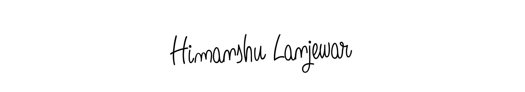 Use a signature maker to create a handwritten signature online. With this signature software, you can design (Angelique-Rose-font-FFP) your own signature for name Himanshu Lanjewar. Himanshu Lanjewar signature style 5 images and pictures png