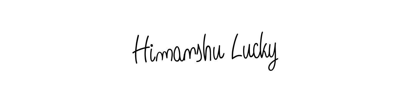 Make a beautiful signature design for name Himanshu Lucky. With this signature (Angelique-Rose-font-FFP) style, you can create a handwritten signature for free. Himanshu Lucky signature style 5 images and pictures png