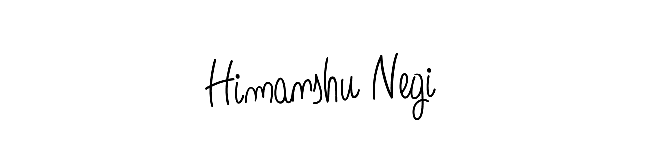 You should practise on your own different ways (Angelique-Rose-font-FFP) to write your name (Himanshu Negi) in signature. don't let someone else do it for you. Himanshu Negi signature style 5 images and pictures png