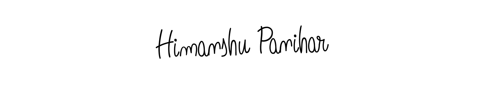 You should practise on your own different ways (Angelique-Rose-font-FFP) to write your name (Himanshu Panihar) in signature. don't let someone else do it for you. Himanshu Panihar signature style 5 images and pictures png
