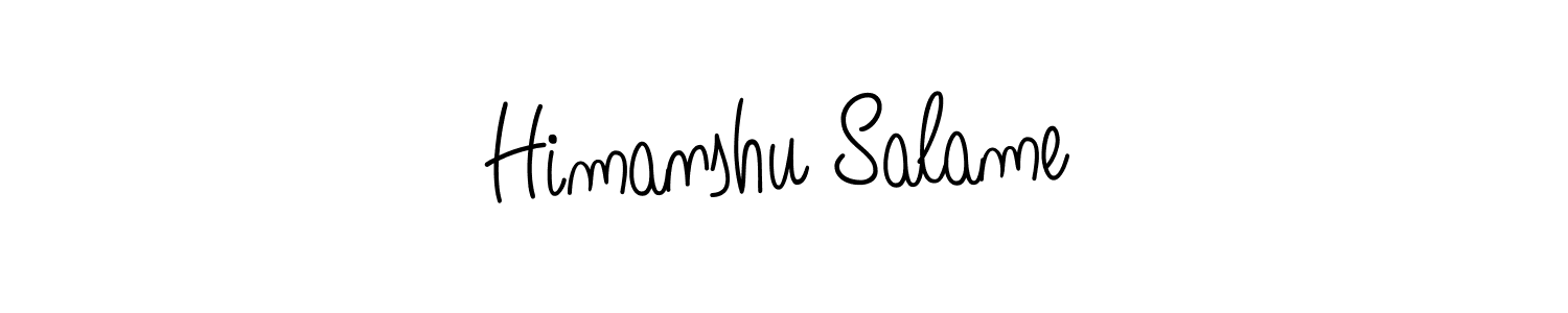 Make a beautiful signature design for name Himanshu Salame. With this signature (Angelique-Rose-font-FFP) style, you can create a handwritten signature for free. Himanshu Salame signature style 5 images and pictures png