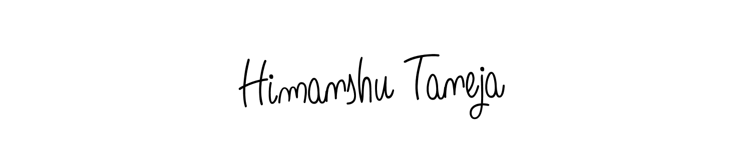 The best way (Angelique-Rose-font-FFP) to make a short signature is to pick only two or three words in your name. The name Himanshu Taneja include a total of six letters. For converting this name. Himanshu Taneja signature style 5 images and pictures png