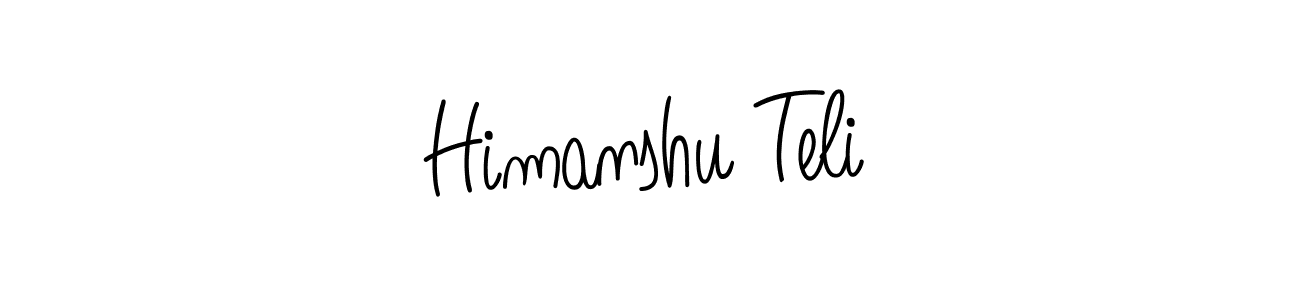 Make a beautiful signature design for name Himanshu Teli. With this signature (Angelique-Rose-font-FFP) style, you can create a handwritten signature for free. Himanshu Teli signature style 5 images and pictures png