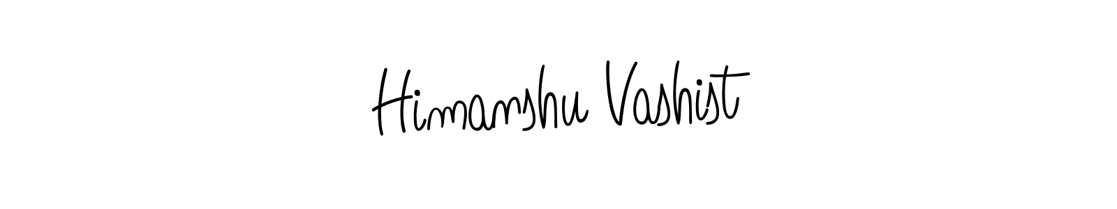 Use a signature maker to create a handwritten signature online. With this signature software, you can design (Angelique-Rose-font-FFP) your own signature for name Himanshu Vashist. Himanshu Vashist signature style 5 images and pictures png