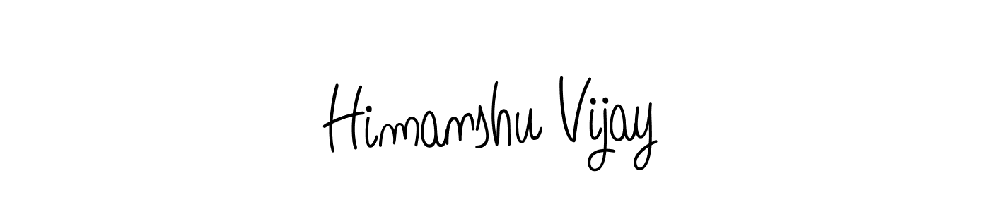 How to make Himanshu Vijay name signature. Use Angelique-Rose-font-FFP style for creating short signs online. This is the latest handwritten sign. Himanshu Vijay signature style 5 images and pictures png