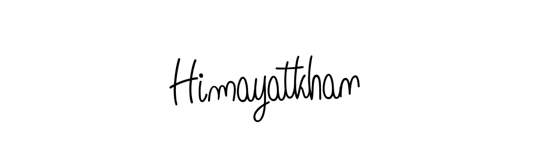 Create a beautiful signature design for name Himayatkhan. With this signature (Angelique-Rose-font-FFP) fonts, you can make a handwritten signature for free. Himayatkhan signature style 5 images and pictures png