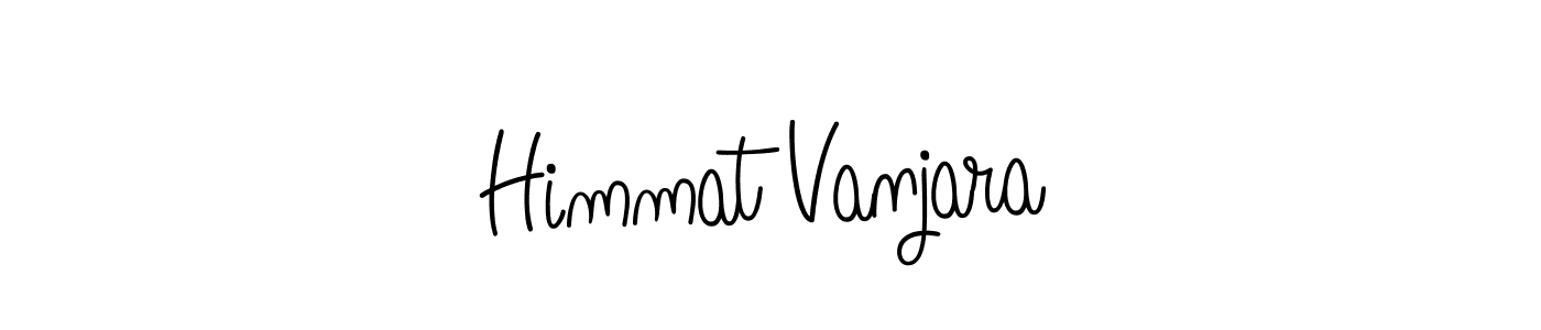 You should practise on your own different ways (Angelique-Rose-font-FFP) to write your name (Himmat Vanjara) in signature. don't let someone else do it for you. Himmat Vanjara signature style 5 images and pictures png