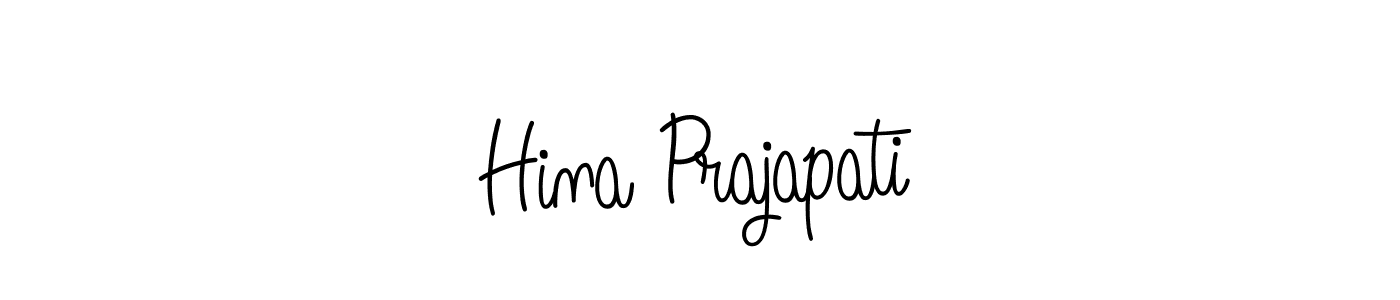 Hina Prajapati stylish signature style. Best Handwritten Sign (Angelique-Rose-font-FFP) for my name. Handwritten Signature Collection Ideas for my name Hina Prajapati. Hina Prajapati signature style 5 images and pictures png