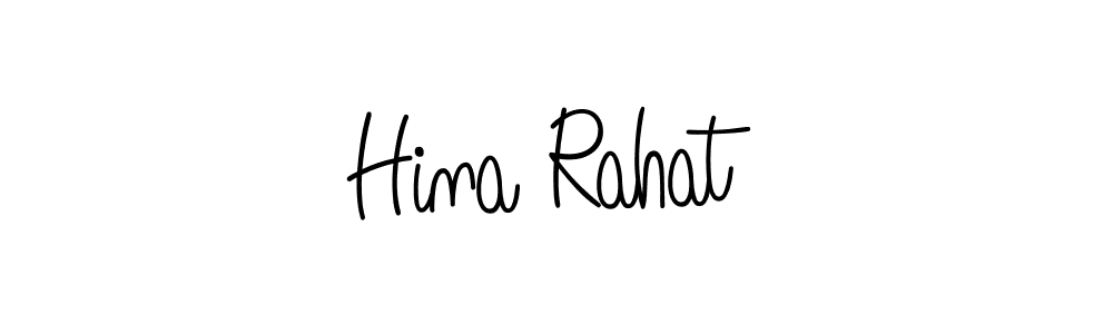 You should practise on your own different ways (Angelique-Rose-font-FFP) to write your name (Hina Rahat) in signature. don't let someone else do it for you. Hina Rahat signature style 5 images and pictures png