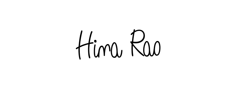 Make a beautiful signature design for name Hina Rao. With this signature (Angelique-Rose-font-FFP) style, you can create a handwritten signature for free. Hina Rao signature style 5 images and pictures png