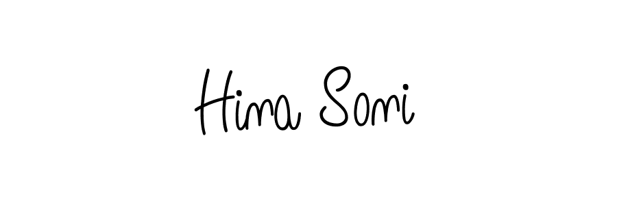 Hina Soni stylish signature style. Best Handwritten Sign (Angelique-Rose-font-FFP) for my name. Handwritten Signature Collection Ideas for my name Hina Soni. Hina Soni signature style 5 images and pictures png