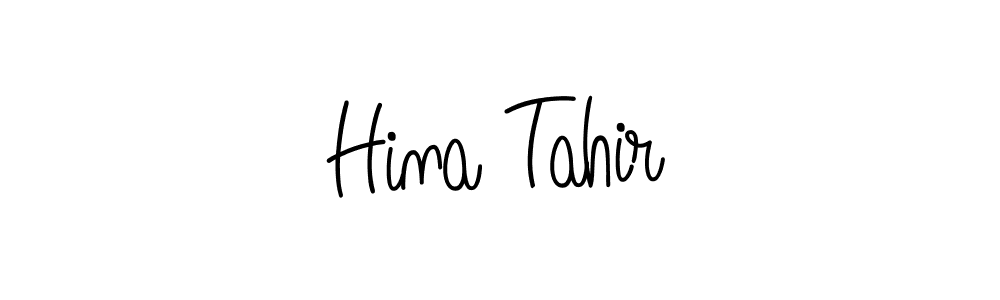 How to make Hina Tahir name signature. Use Angelique-Rose-font-FFP style for creating short signs online. This is the latest handwritten sign. Hina Tahir signature style 5 images and pictures png