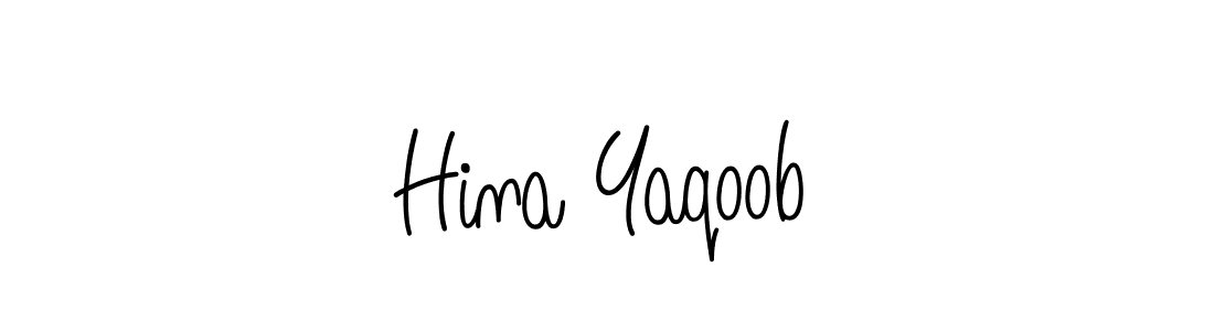 The best way (Angelique-Rose-font-FFP) to make a short signature is to pick only two or three words in your name. The name Hina Yaqoob include a total of six letters. For converting this name. Hina Yaqoob signature style 5 images and pictures png