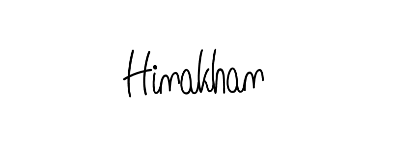 How to make Hinakhan name signature. Use Angelique-Rose-font-FFP style for creating short signs online. This is the latest handwritten sign. Hinakhan signature style 5 images and pictures png