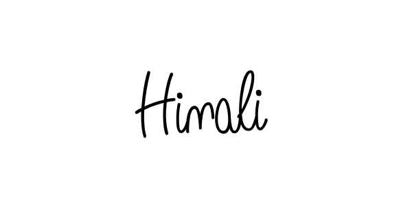 Design your own signature with our free online signature maker. With this signature software, you can create a handwritten (Angelique-Rose-font-FFP) signature for name Hinali. Hinali signature style 5 images and pictures png