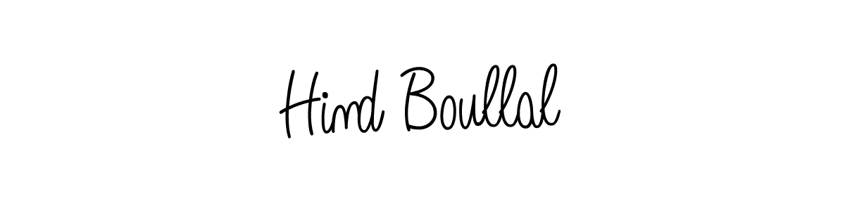 The best way (Angelique-Rose-font-FFP) to make a short signature is to pick only two or three words in your name. The name Hind Boullal include a total of six letters. For converting this name. Hind Boullal signature style 5 images and pictures png