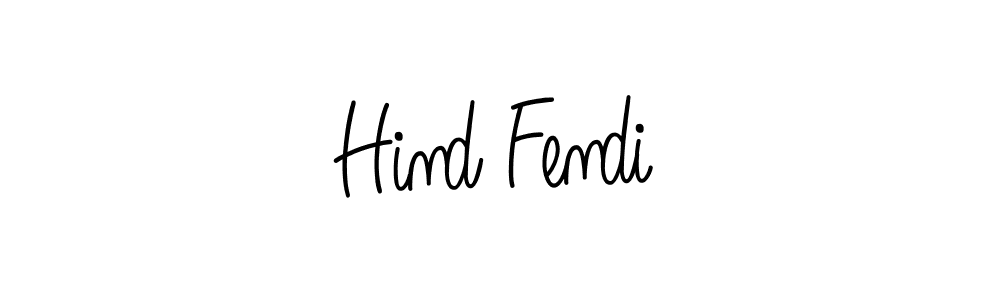Use a signature maker to create a handwritten signature online. With this signature software, you can design (Angelique-Rose-font-FFP) your own signature for name Hind Fendi. Hind Fendi signature style 5 images and pictures png