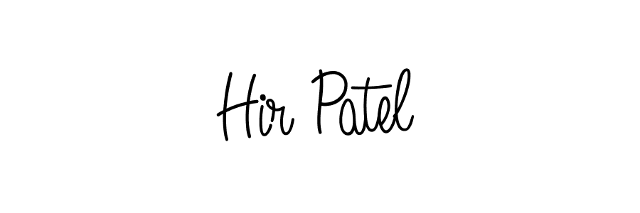 Use a signature maker to create a handwritten signature online. With this signature software, you can design (Angelique-Rose-font-FFP) your own signature for name Hir Patel. Hir Patel signature style 5 images and pictures png