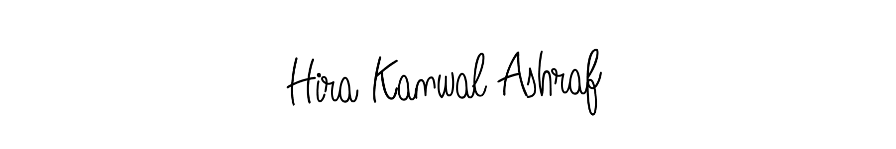 Create a beautiful signature design for name Hira Kanwal Ashraf. With this signature (Angelique-Rose-font-FFP) fonts, you can make a handwritten signature for free. Hira Kanwal Ashraf signature style 5 images and pictures png