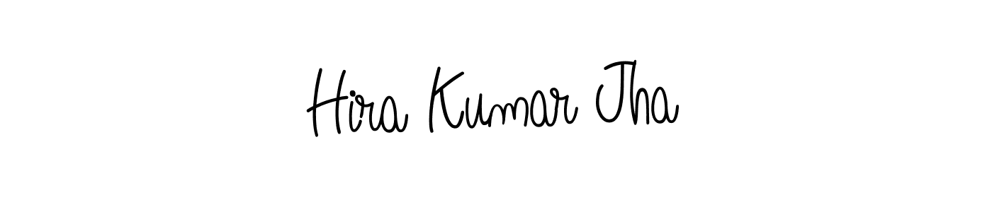 Create a beautiful signature design for name Hira Kumar Jha. With this signature (Angelique-Rose-font-FFP) fonts, you can make a handwritten signature for free. Hira Kumar Jha signature style 5 images and pictures png