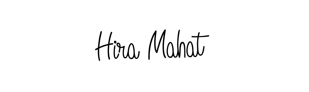 Make a beautiful signature design for name Hira Mahat. With this signature (Angelique-Rose-font-FFP) style, you can create a handwritten signature for free. Hira Mahat signature style 5 images and pictures png