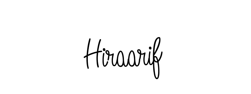 Use a signature maker to create a handwritten signature online. With this signature software, you can design (Angelique-Rose-font-FFP) your own signature for name Hiraarif. Hiraarif signature style 5 images and pictures png