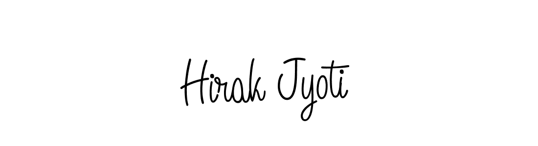 Design your own signature with our free online signature maker. With this signature software, you can create a handwritten (Angelique-Rose-font-FFP) signature for name Hirak Jyoti. Hirak Jyoti signature style 5 images and pictures png