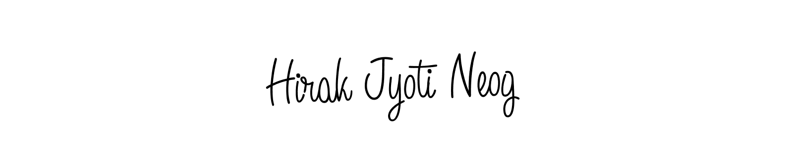 Design your own signature with our free online signature maker. With this signature software, you can create a handwritten (Angelique-Rose-font-FFP) signature for name Hirak Jyoti Neog. Hirak Jyoti Neog signature style 5 images and pictures png