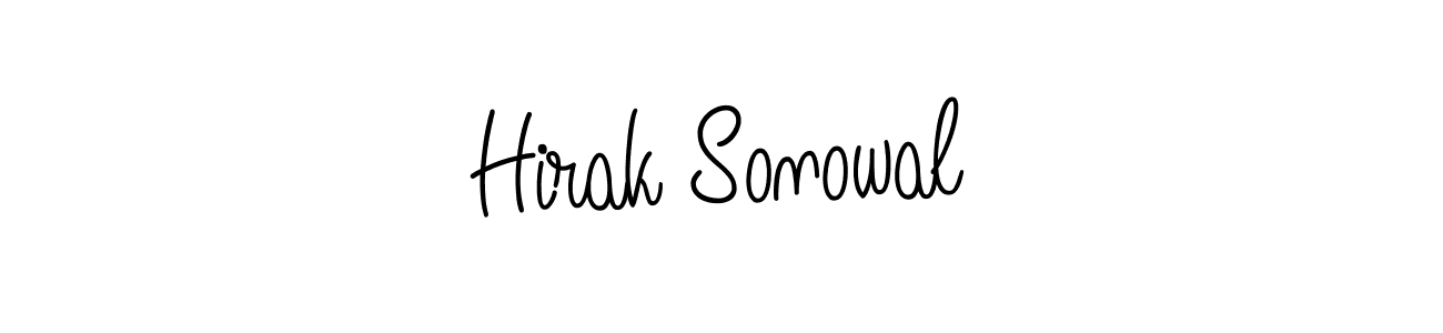 How to make Hirak Sonowal signature? Angelique-Rose-font-FFP is a professional autograph style. Create handwritten signature for Hirak Sonowal name. Hirak Sonowal signature style 5 images and pictures png