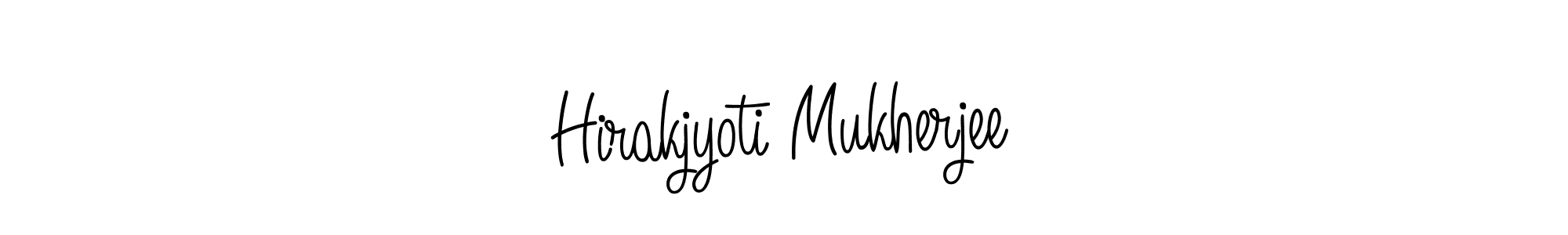 Use a signature maker to create a handwritten signature online. With this signature software, you can design (Angelique-Rose-font-FFP) your own signature for name Hirakjyoti Mukherjee. Hirakjyoti Mukherjee signature style 5 images and pictures png