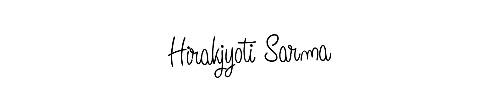 Use a signature maker to create a handwritten signature online. With this signature software, you can design (Angelique-Rose-font-FFP) your own signature for name Hirakjyoti Sarma. Hirakjyoti Sarma signature style 5 images and pictures png