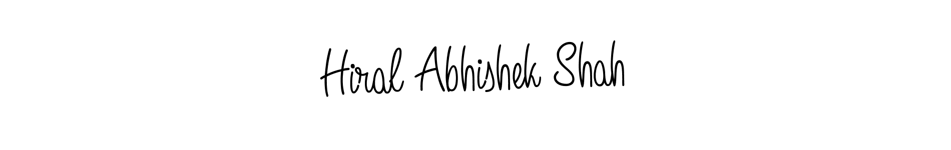 Design your own signature with our free online signature maker. With this signature software, you can create a handwritten (Angelique-Rose-font-FFP) signature for name Hiral Abhishek Shah. Hiral Abhishek Shah signature style 5 images and pictures png