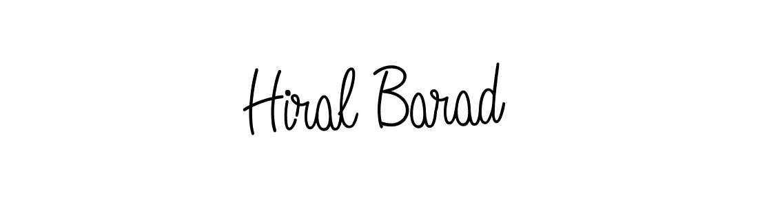 How to make Hiral Barad name signature. Use Angelique-Rose-font-FFP style for creating short signs online. This is the latest handwritten sign. Hiral Barad signature style 5 images and pictures png