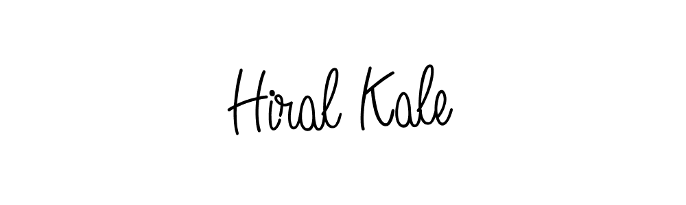 Make a beautiful signature design for name Hiral Kale. With this signature (Angelique-Rose-font-FFP) style, you can create a handwritten signature for free. Hiral Kale signature style 5 images and pictures png