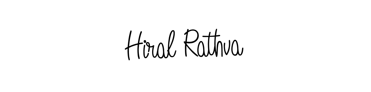 Make a beautiful signature design for name Hiral Rathva. With this signature (Angelique-Rose-font-FFP) style, you can create a handwritten signature for free. Hiral Rathva signature style 5 images and pictures png