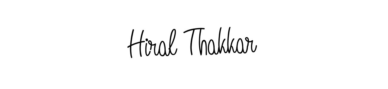 How to make Hiral Thakkar name signature. Use Angelique-Rose-font-FFP style for creating short signs online. This is the latest handwritten sign. Hiral Thakkar signature style 5 images and pictures png