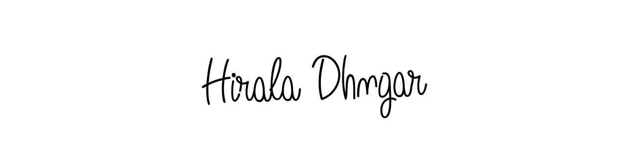 Make a beautiful signature design for name Hirala Dhngar. With this signature (Angelique-Rose-font-FFP) style, you can create a handwritten signature for free. Hirala Dhngar signature style 5 images and pictures png