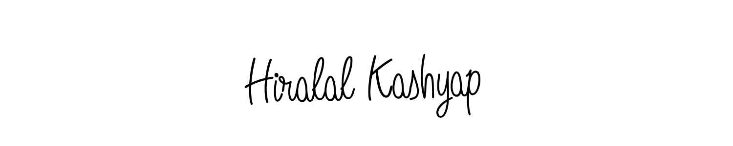 Design your own signature with our free online signature maker. With this signature software, you can create a handwritten (Angelique-Rose-font-FFP) signature for name Hiralal Kashyap. Hiralal Kashyap signature style 5 images and pictures png