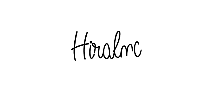 Design your own signature with our free online signature maker. With this signature software, you can create a handwritten (Angelique-Rose-font-FFP) signature for name Hiralnc. Hiralnc signature style 5 images and pictures png
