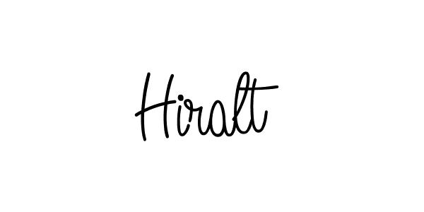 Use a signature maker to create a handwritten signature online. With this signature software, you can design (Angelique-Rose-font-FFP) your own signature for name Hiralt. Hiralt signature style 5 images and pictures png