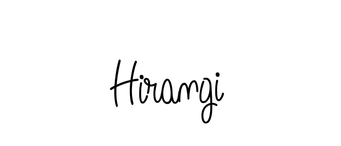 You should practise on your own different ways (Angelique-Rose-font-FFP) to write your name (Hirangi) in signature. don't let someone else do it for you. Hirangi signature style 5 images and pictures png