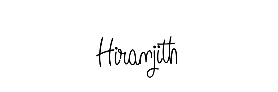 Design your own signature with our free online signature maker. With this signature software, you can create a handwritten (Angelique-Rose-font-FFP) signature for name Hiranjith. Hiranjith signature style 5 images and pictures png