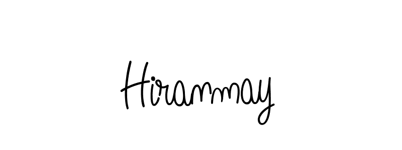 Use a signature maker to create a handwritten signature online. With this signature software, you can design (Angelique-Rose-font-FFP) your own signature for name Hiranmay. Hiranmay signature style 5 images and pictures png