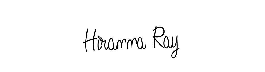 Use a signature maker to create a handwritten signature online. With this signature software, you can design (Angelique-Rose-font-FFP) your own signature for name Hiranna Ray. Hiranna Ray signature style 5 images and pictures png