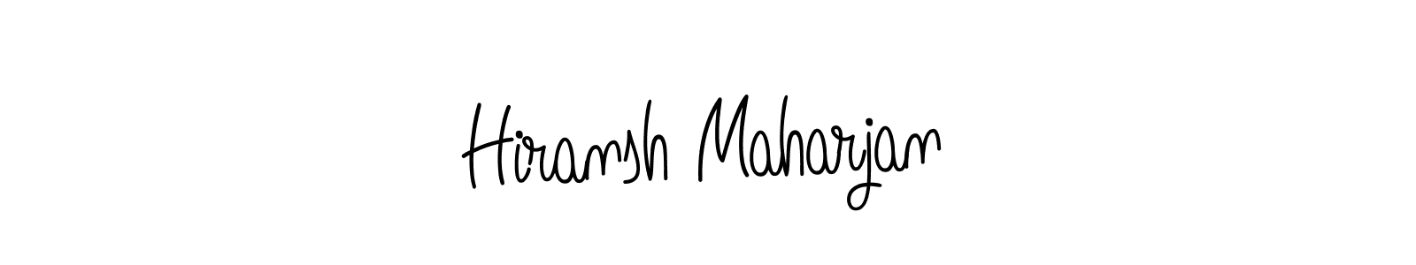 The best way (Angelique-Rose-font-FFP) to make a short signature is to pick only two or three words in your name. The name Hiransh Maharjan include a total of six letters. For converting this name. Hiransh Maharjan signature style 5 images and pictures png