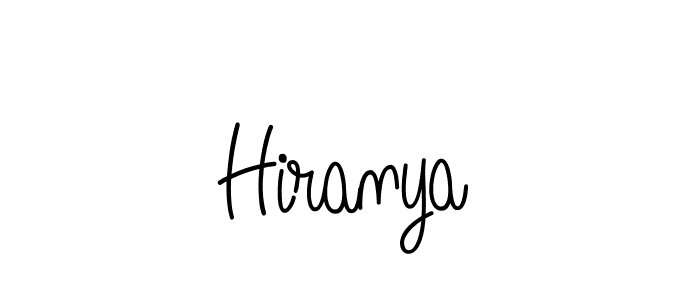 Use a signature maker to create a handwritten signature online. With this signature software, you can design (Angelique-Rose-font-FFP) your own signature for name Hiranya. Hiranya signature style 5 images and pictures png